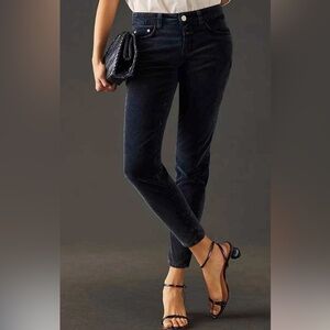 Closed Baker Black Velvet Skinny Jeans Made in Italy Size 29